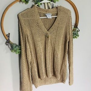 Soft Surroundings// Gold Knit Cardigan💛